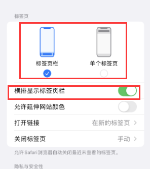 齐齐哈尔iPhone授权维修分享Safari浏览器如何切换标签栏位置 